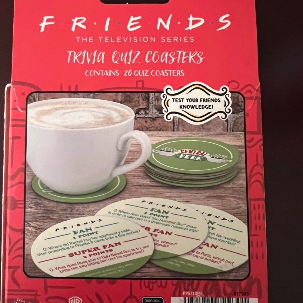 NWT "Friends" Bundle - Tumbler, Socks-2, Bottle Opener Magnet & Trivia Coasters - Picture 7 of 7